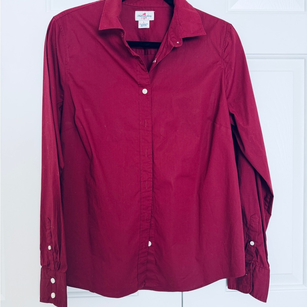 J crew Burgundy ReButton-Up Shirt